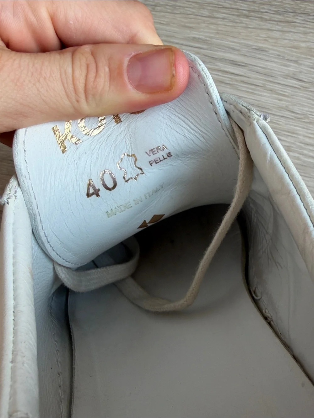 KOIO Women’s Capri Leather Low-Top Sneakers in Triple White